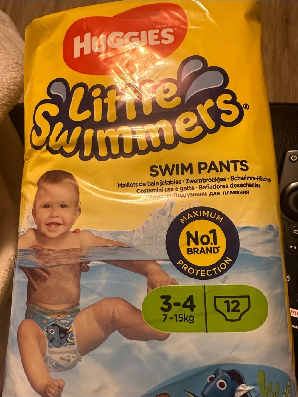 Huggies Little Swimmers Blue Diaper Swim Pants - Size 3-4 (7-15kg)
